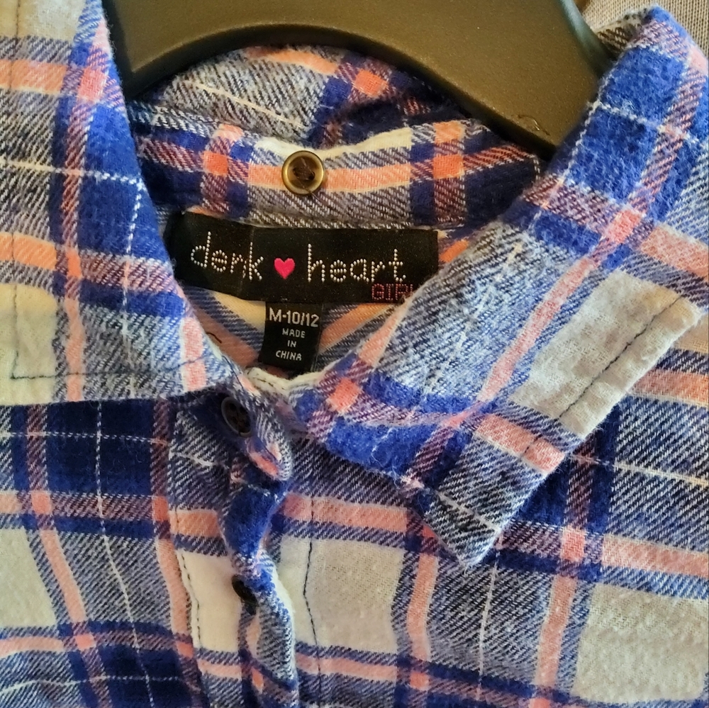 Flannel Button Top - Picture 2 of 3